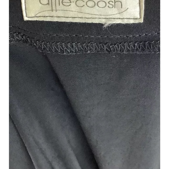 Allie Coosh Sz S Asymmetric Velvet Cardigan Black Open Face 3/4 Sleeve - Picture 5 of 6